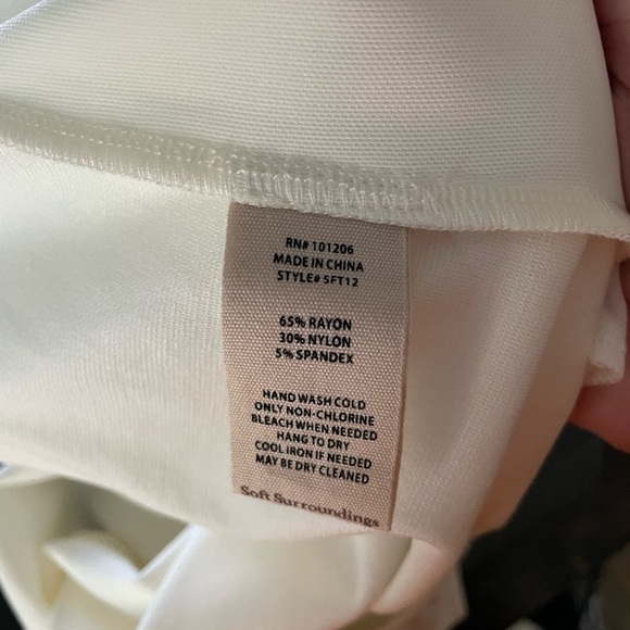 Soft Surroundings Karina Pants in Star White Size 1X NWT - Picture 12 of 13